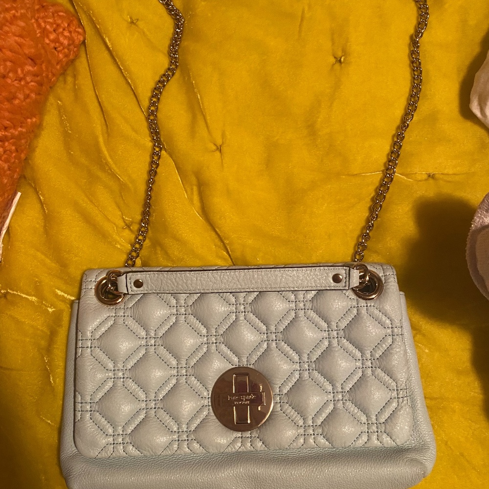 Kate spade Astor court Cynthia light blue quilted shoulder bag